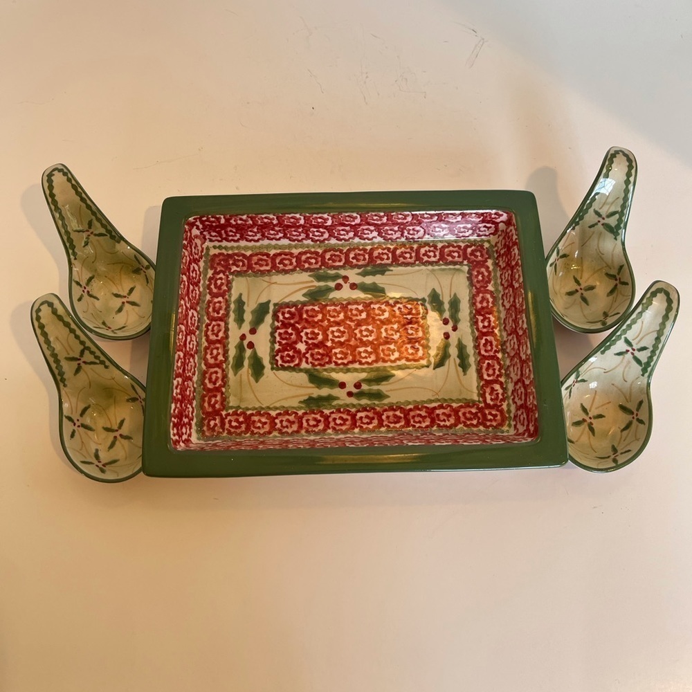 Temp-tations Old World Tray with 4 Sushi Spoons - Picture 13 of 13